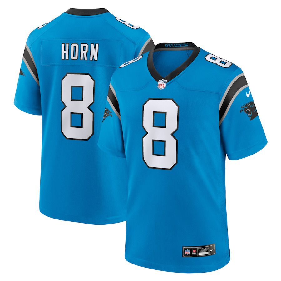 Men Carolina Panthers #8 Jaycee Horn Nike Blue Alternate Game NFL Jersey